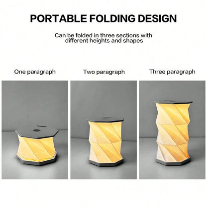 Lámpara LED Origami Plegable Portátil con Luz Cálida