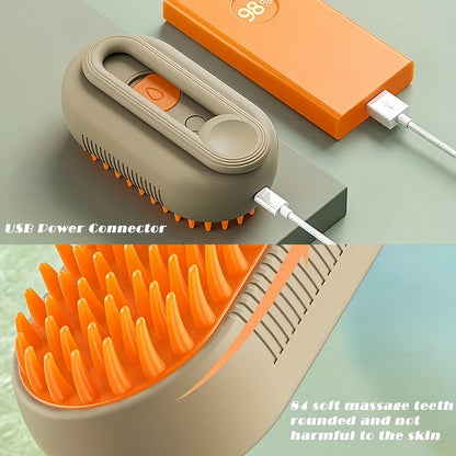Cepillo Vaporizador 3 en 1 para Gatos — Limpieza, Relajación y Bienestar al Instante
