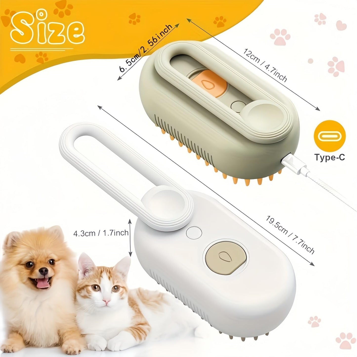 Cepillo Vaporizador 3 en 1 para Gatos — Limpieza, Relajación y Bienestar al Instante